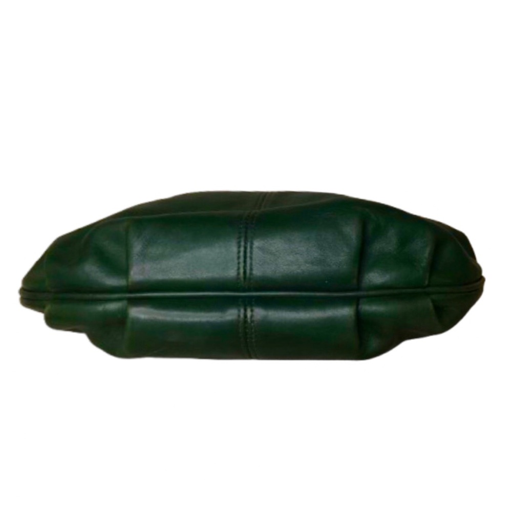 Vintage COACH Laurel Bottle Green Leather Hinged Clamshell Crossbody Bag 4117 - Picture 5 of 17